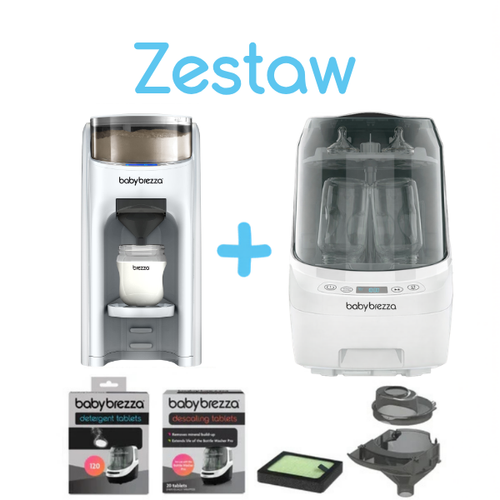 ZESTAW: Ekspres do mleka Baby Brezza Formula Pro Advanced + Bottle Washer Pro All White + akcesoria - product thumbnail