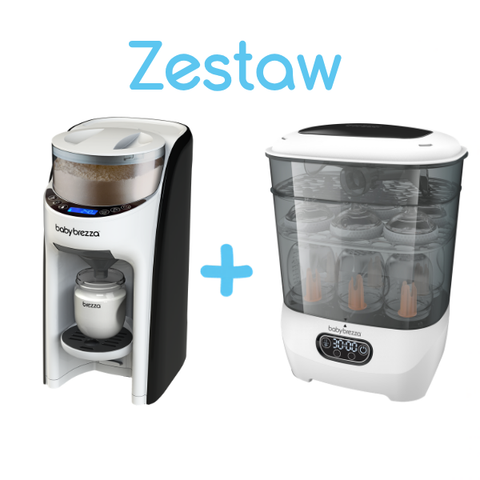 Zestaw: Ekspres do mleka Baby Brezza Formula Pro Advanced + Sterilizer Dryer Advanced